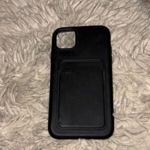 Black Phone Case with Card Holder iphone 11